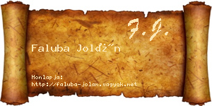 Faluba Jolán névjegykártya